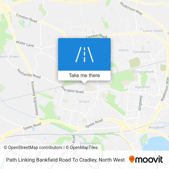 Path Linking Bankfield Road To Cradley map