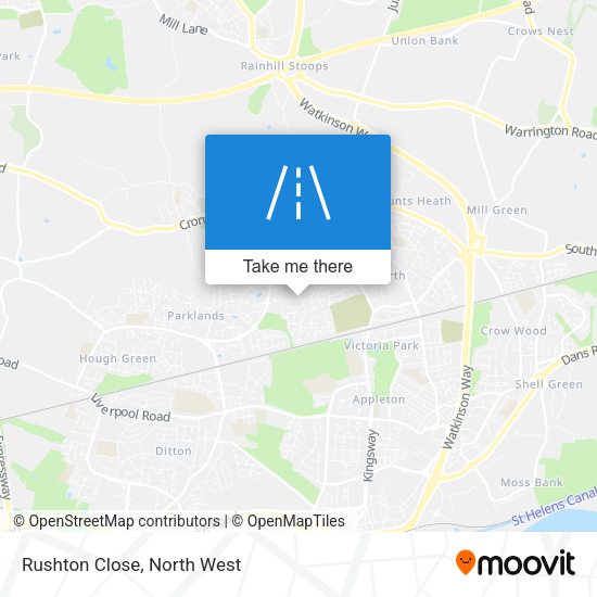 Rushton Close map