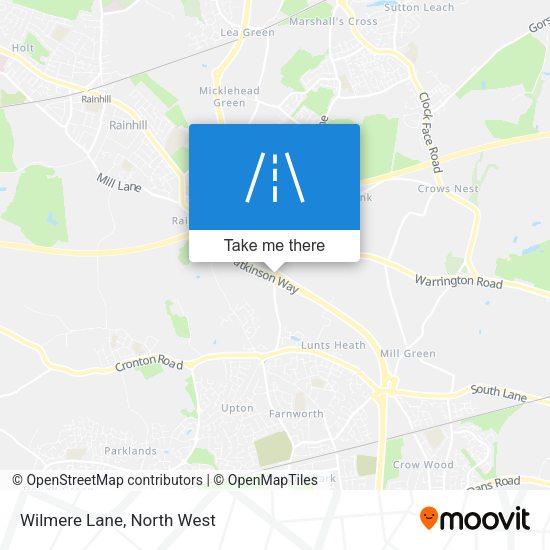 Wilmere Lane map