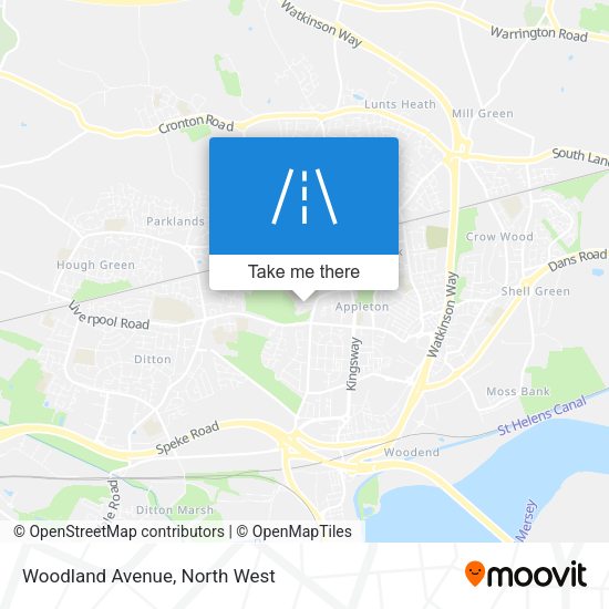 Woodland Avenue map