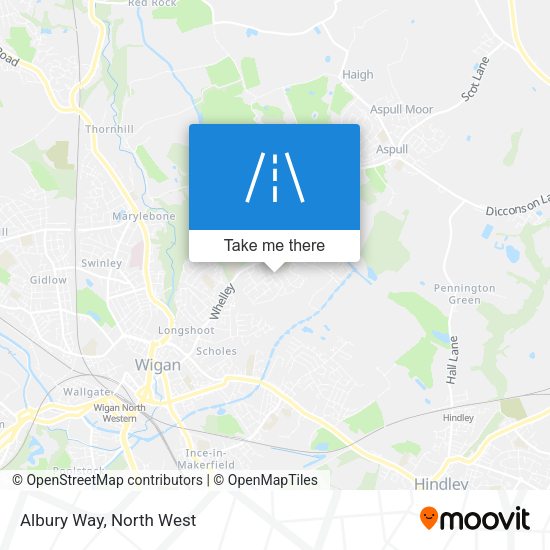 Albury Way map