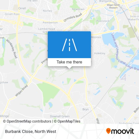 Burbank Close map