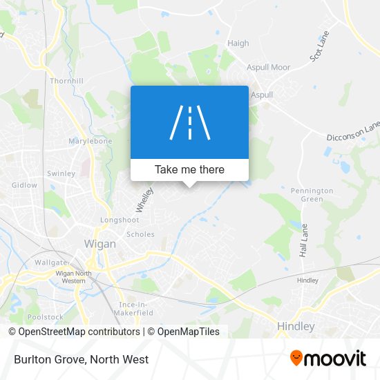 Burlton Grove map