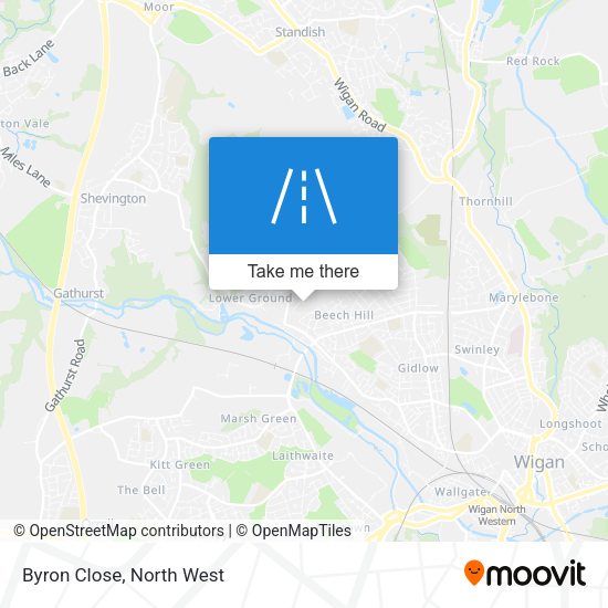 Byron Close map