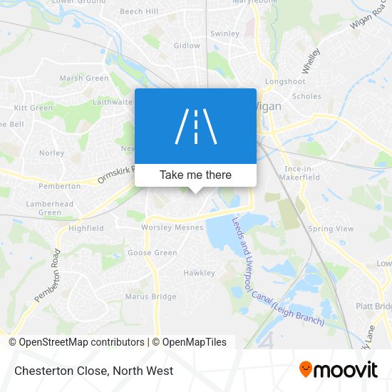 Chesterton Close map