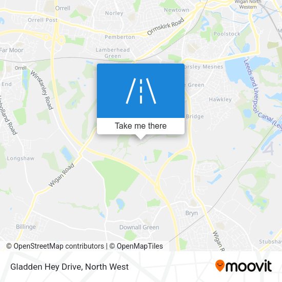 Gladden Hey Drive map