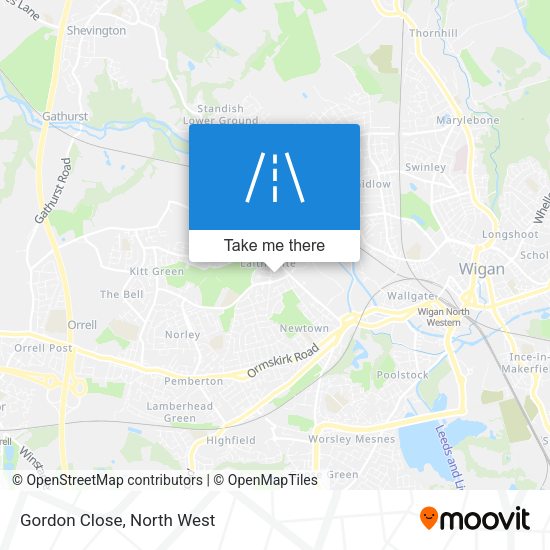 Gordon Close map