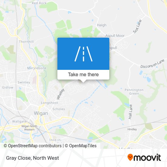 Gray Close map
