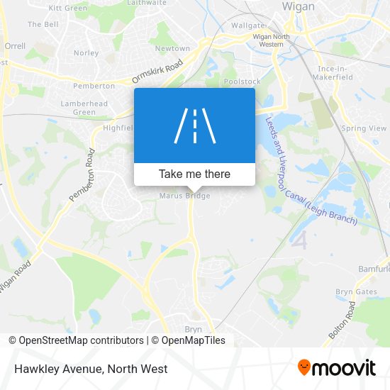Hawkley Avenue map