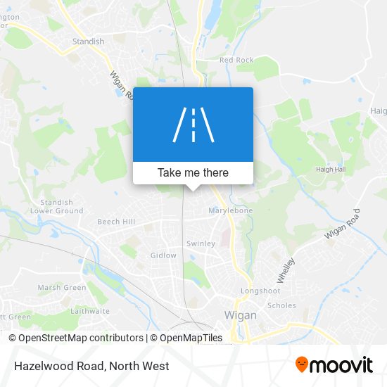 Hazelwood Road map