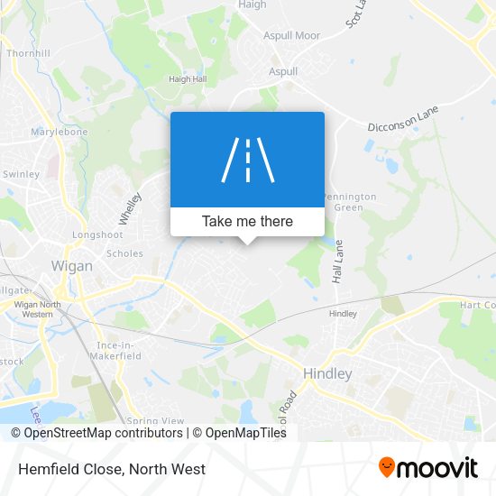 Hemfield Close map