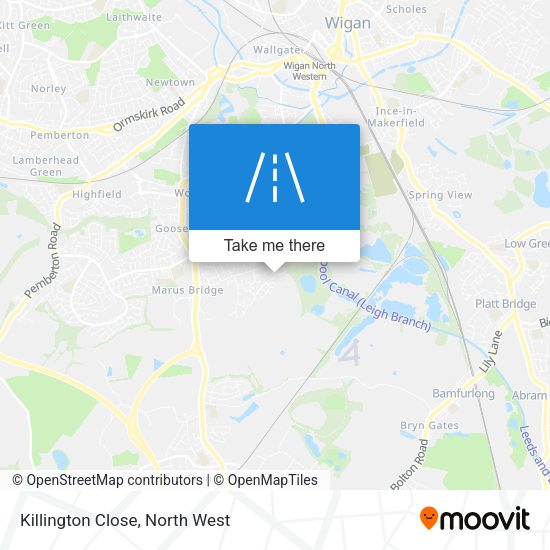 Killington Close map