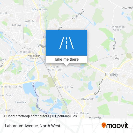 Laburnum Avenue map