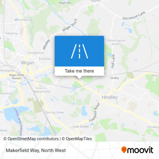 Makerfield Way map
