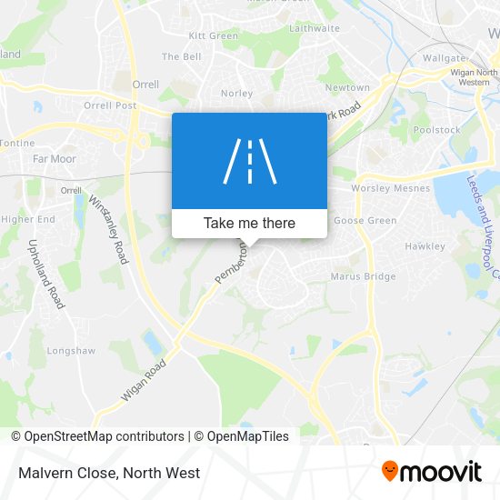 Malvern Close map