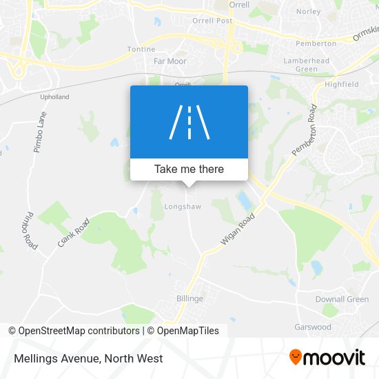 Mellings Avenue map