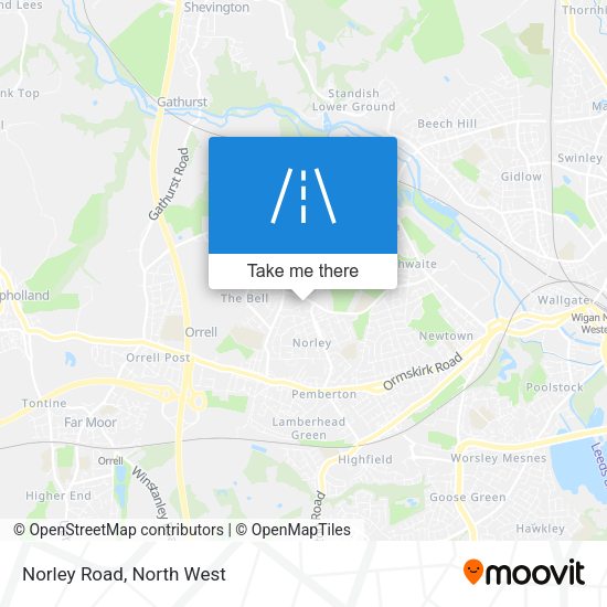 Norley Road map