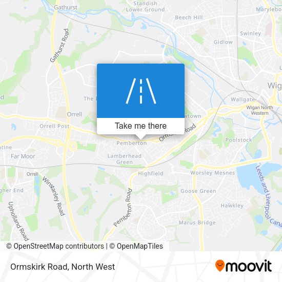 Ormskirk Road map