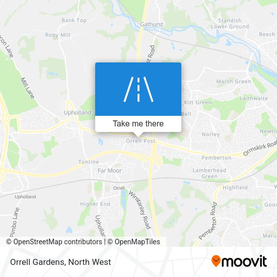 Orrell Gardens map