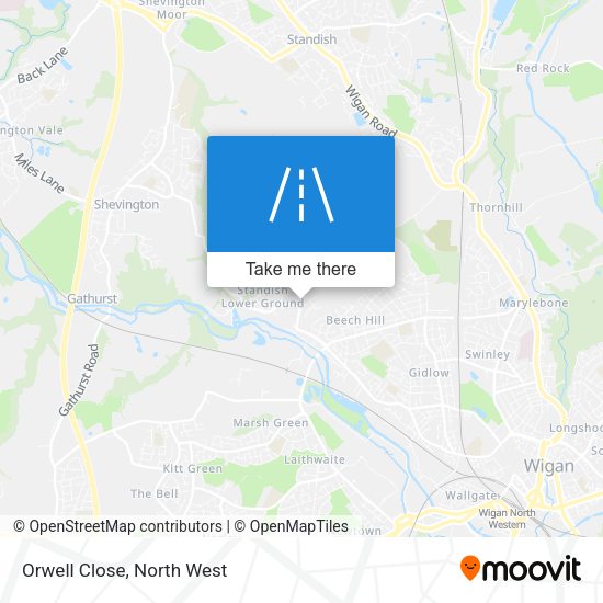Orwell Close map