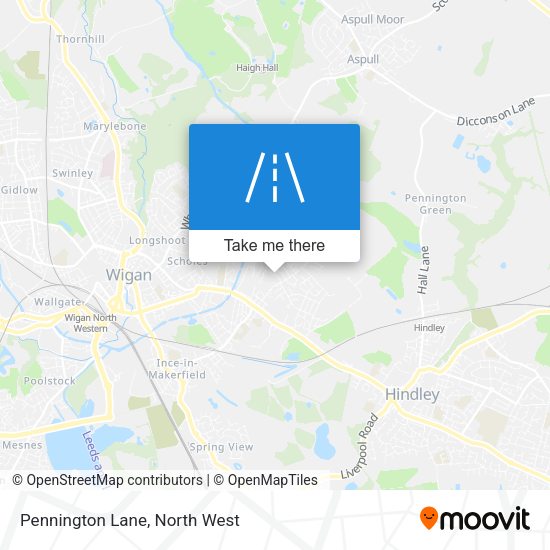 Pennington Lane map