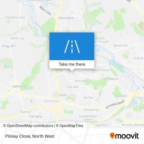 Pilsley Close map