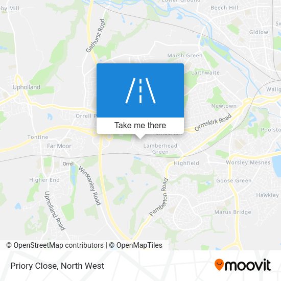 Priory Close map