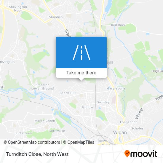 Turnditch Close map