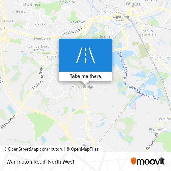 Warrington Road map