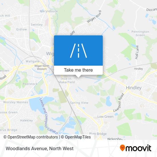 Woodlands Avenue map