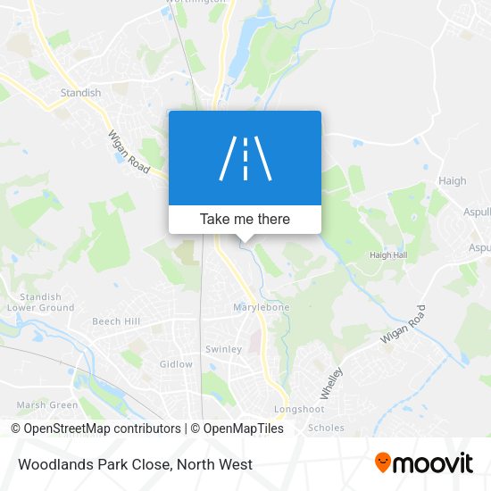 Woodlands Park Close map