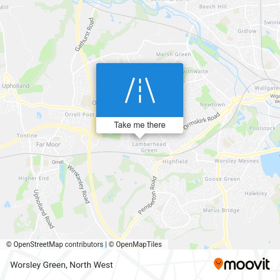 Worsley Green map