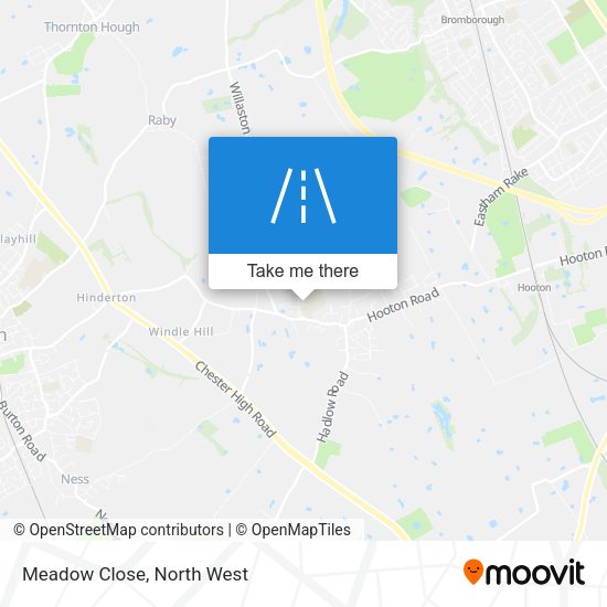 Meadow Close map