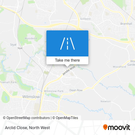 Arclid Close map