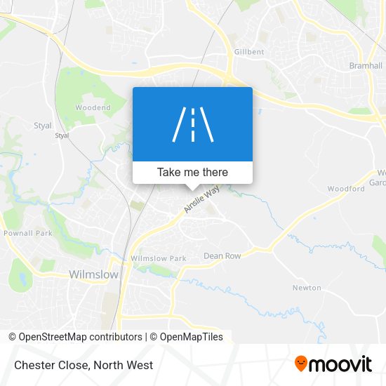 Chester Close map