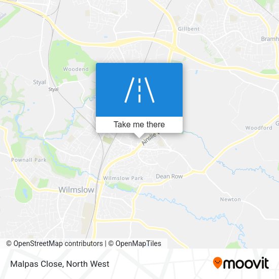 Malpas Close map
