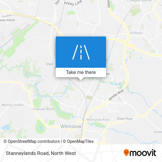Stanneylands Road map