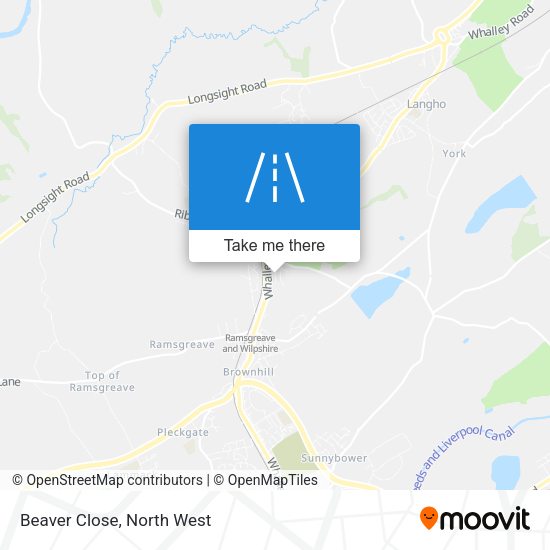 Beaver Close map