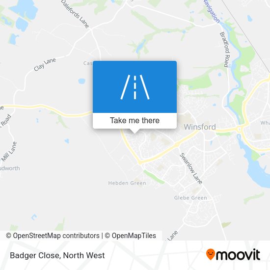 Badger Close map