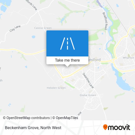 Beckenham Grove map