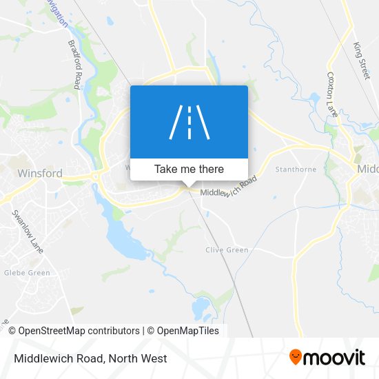 Middlewich Road map