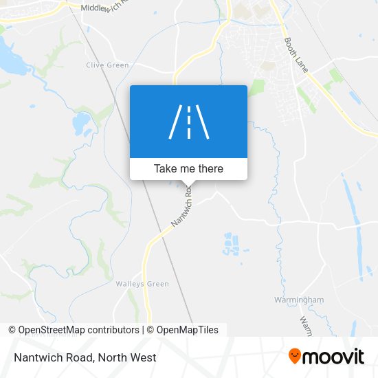 Nantwich Road map
