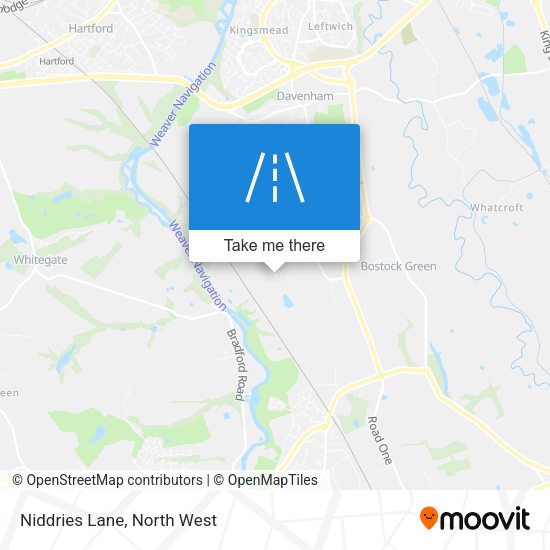 Niddries Lane map