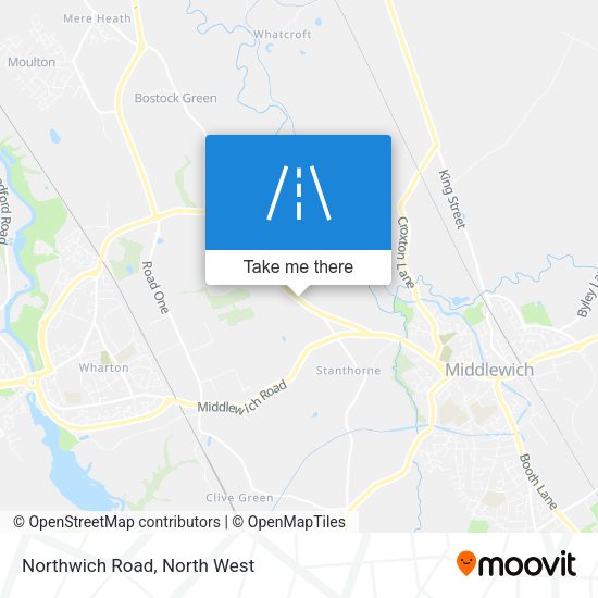 Northwich Road map