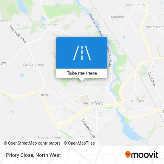 Priory Close map
