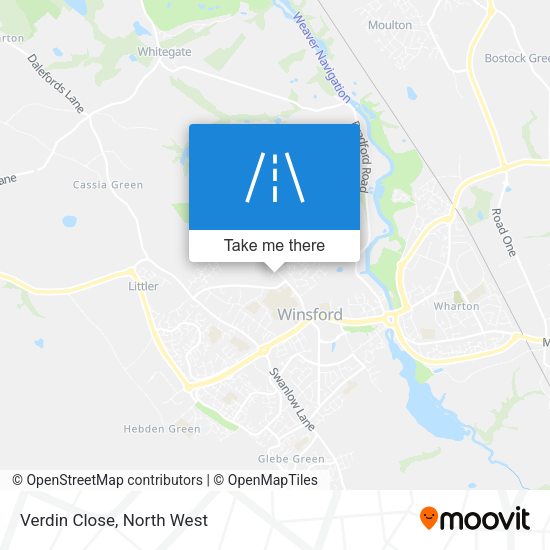 Verdin Close map