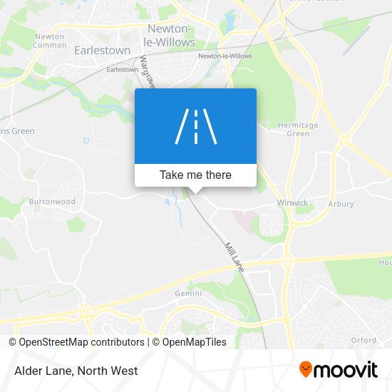 Alder Lane map