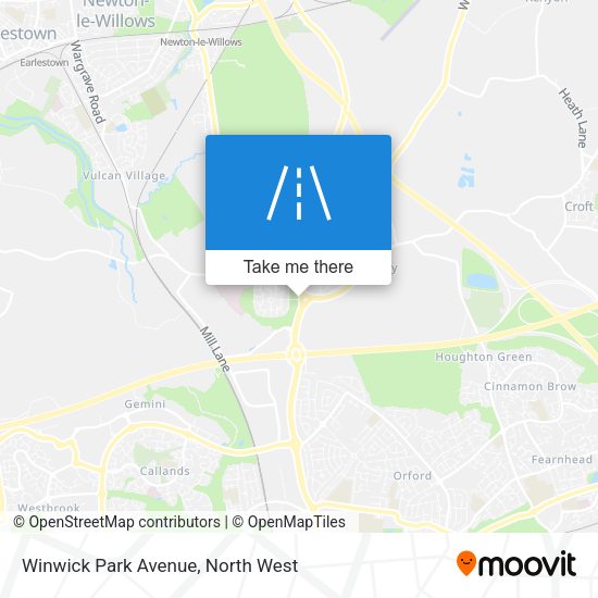 Winwick Park Avenue map