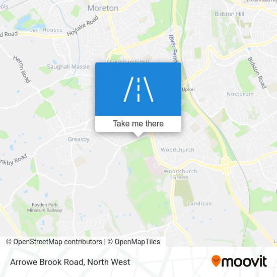 Arrowe Brook Road map