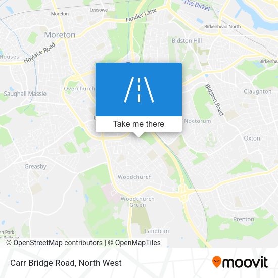 Carr Bridge Road map